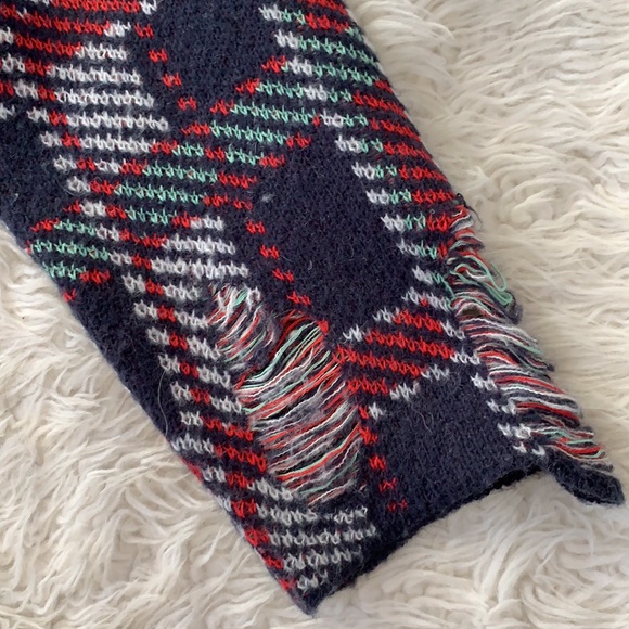 Wildfox white label plaid lenon sweater knit Xsml - Picture 5 of 11